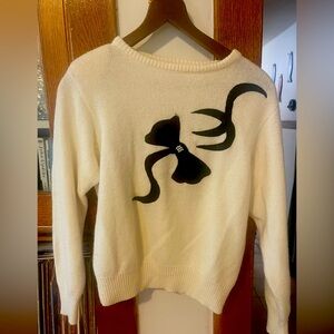 Vintage Chance Encounters Bow Sweater - Petite P